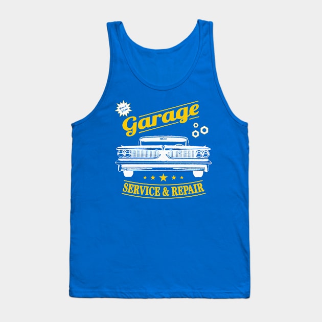 Classic car garage Tank Top by Noresart